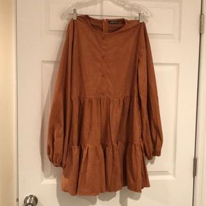 Orange brown dress